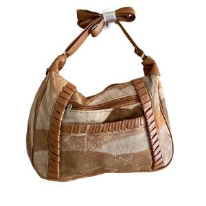 Patchwork Suede Boho Hippie Crossbody or Shoulder Bag New No Tags Unknown Maker
